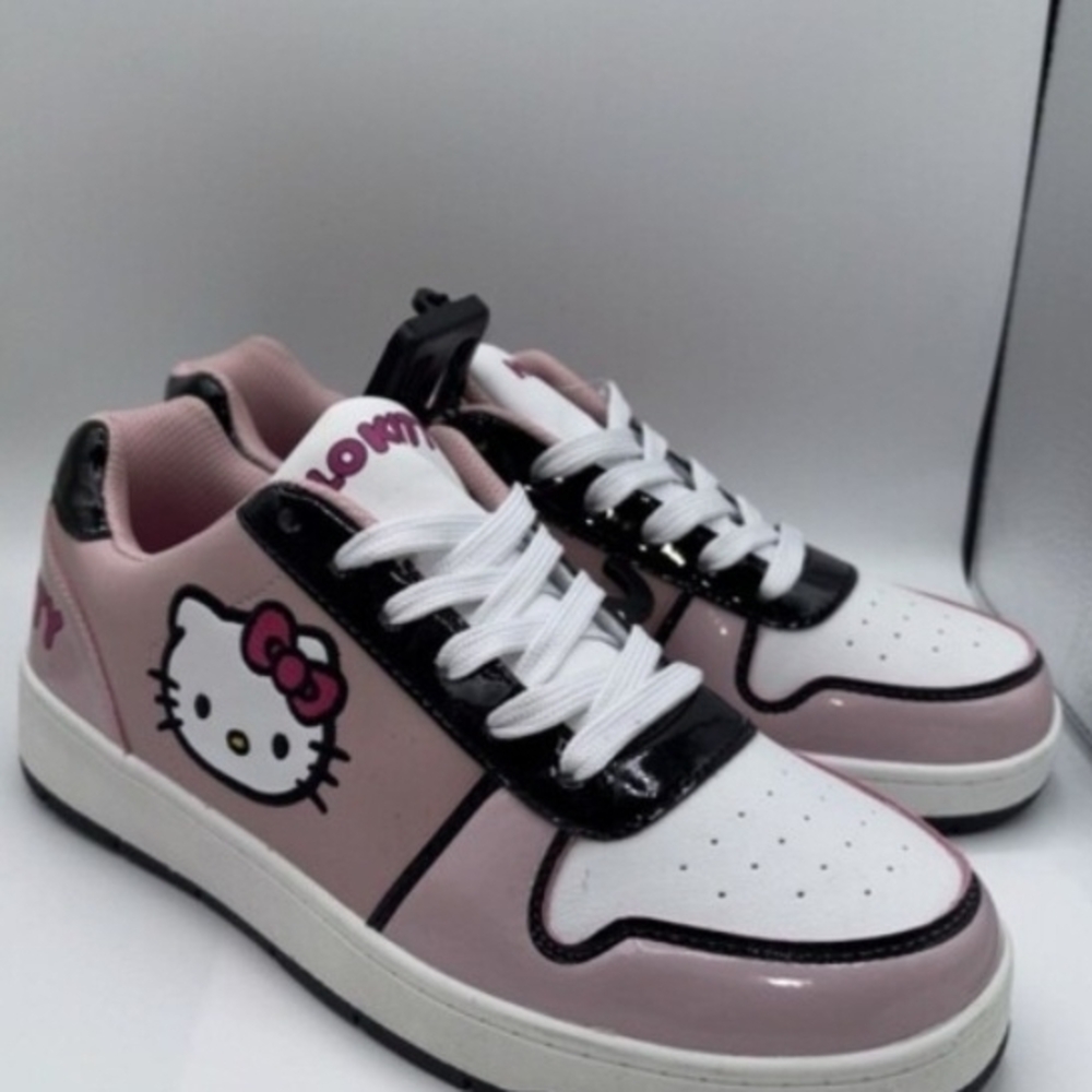 Hello Kitty Pink White Black Low-Top Athletic Sneakets - Size 10